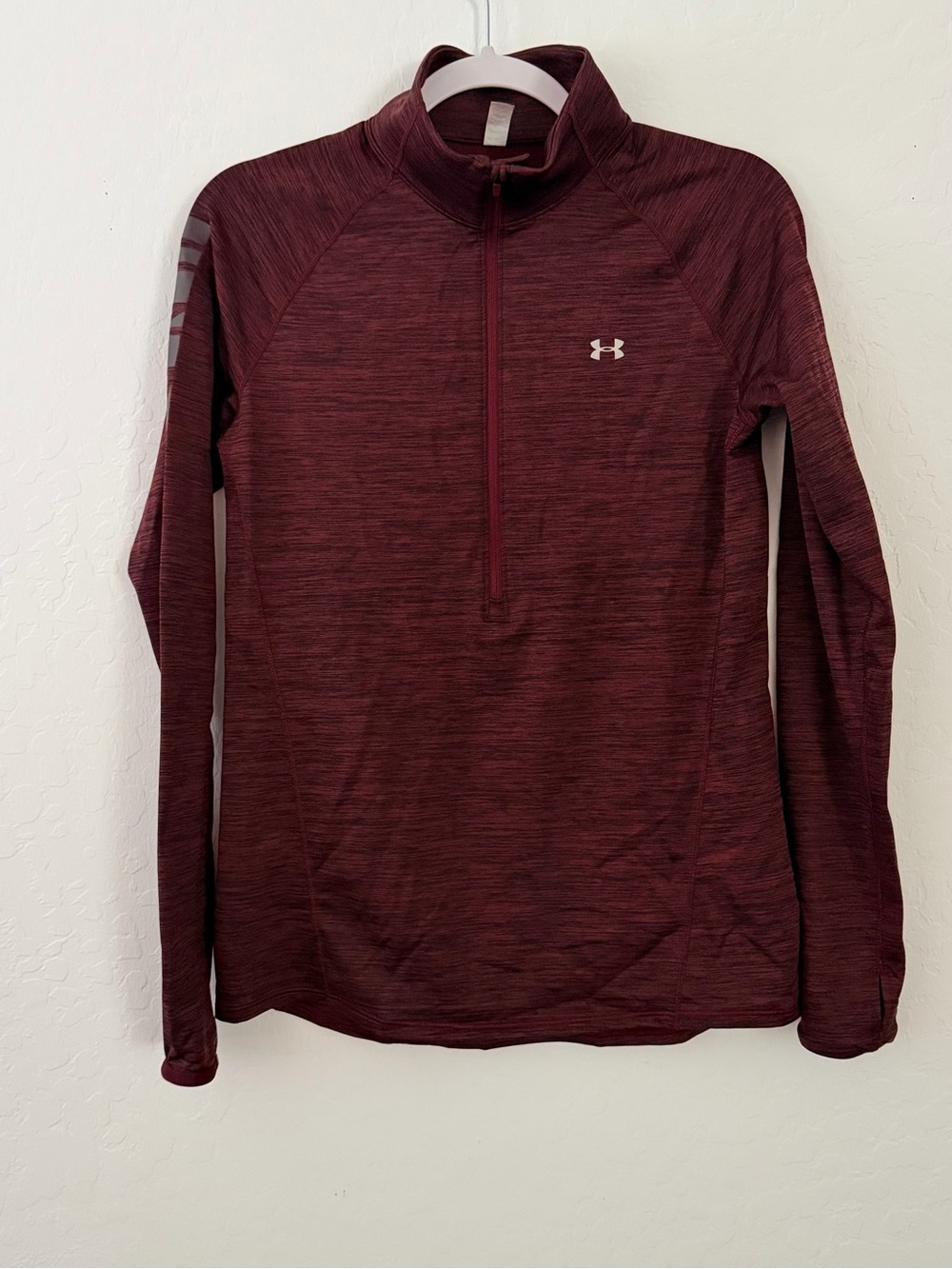Under Armour Women’s Maroon Heather 1/4 Zip Performance Pullover